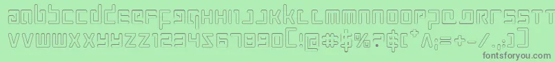 ProkofievOutline Font – Gray Fonts on Green Background