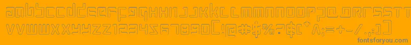 ProkofievOutline Font – Gray Fonts on Orange Background