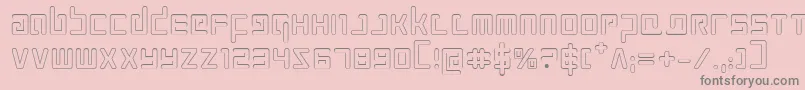 Fonte ProkofievOutline – fontes cinzas em um fundo rosa