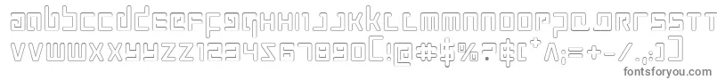 フォントProkofievOutline – 灰色のフォント
