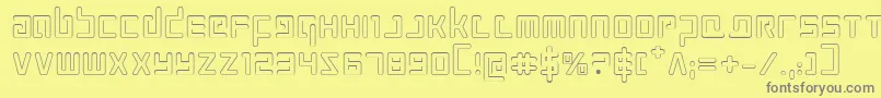 ProkofievOutline-Schriftart – Graue Schriften auf gelbem Hintergrund