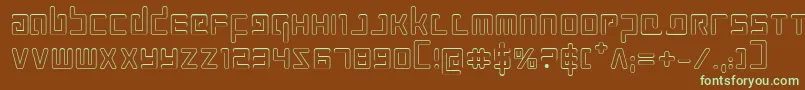 Fonte ProkofievOutline – fontes verdes em um fundo marrom
