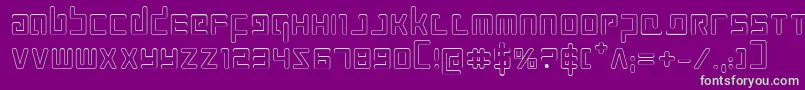 ProkofievOutline Font – Green Fonts on Purple Background