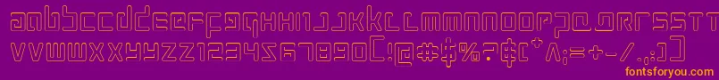 ProkofievOutline Font – Orange Fonts on Purple Background
