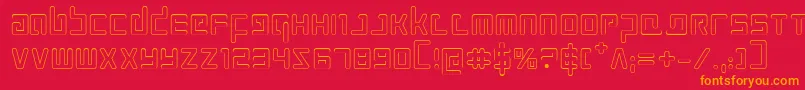 Шрифт ProkofievOutline – оранжевые шрифты на красном фоне