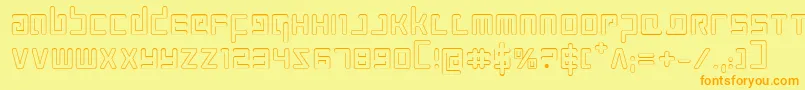 Шрифт ProkofievOutline – оранжевые шрифты на жёлтом фоне