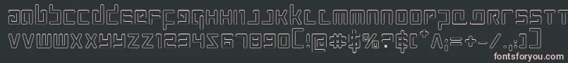 フォントProkofievOutline – 黒い背景にピンクのフォント