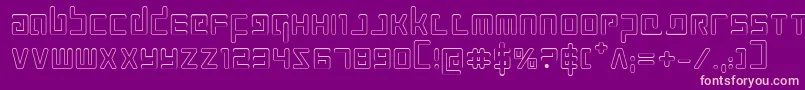 ProkofievOutline Font – Pink Fonts on Purple Background