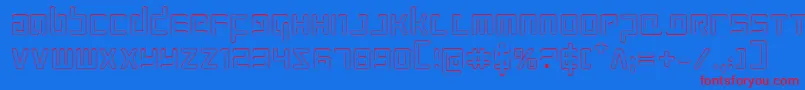 Fonte ProkofievOutline – fontes vermelhas em um fundo azul