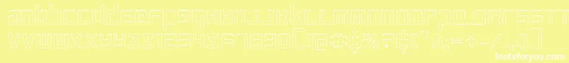 Шрифт ProkofievOutline – белые шрифты на жёлтом фоне