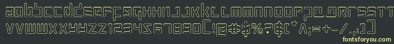 Шрифт ProkofievOutline – жёлтые шрифты на чёрном фоне