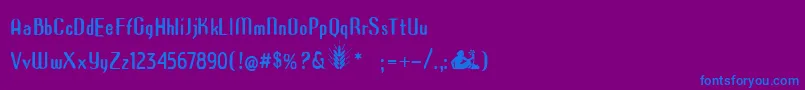 Azimech Font – Blue Fonts on Purple Background