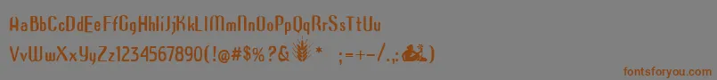 Azimech Font – Brown Fonts on Gray Background