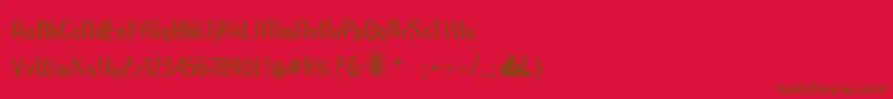 Azimech-fontti – ruskeat fontit punaisella taustalla