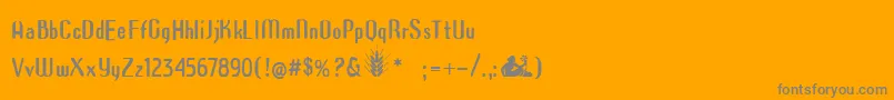 Шрифт Azimech – серые шрифты на оранжевом фоне