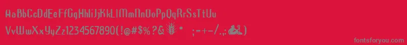 Azimech Font – Gray Fonts on Red Background