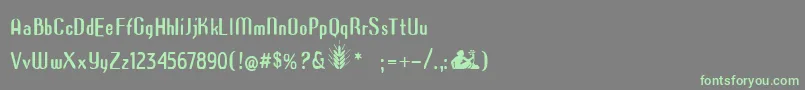 Azimech Font – Green Fonts on Gray Background