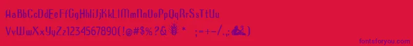 Azimech Font – Purple Fonts on Red Background