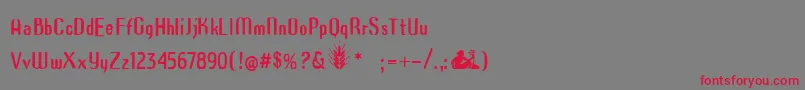 Azimech Font – Red Fonts on Gray Background