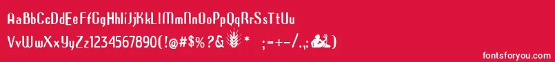 Azimech Font – White Fonts on Red Background