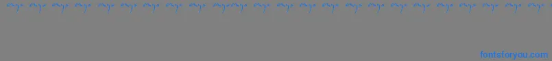 フォントEnyalogo – 灰色の背景に青い文字
