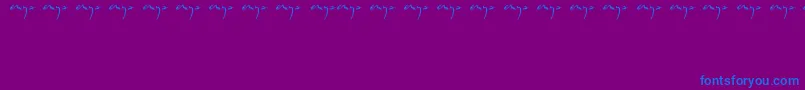 Enyalogo-Schriftart – Blaue Schriften auf violettem Hintergrund