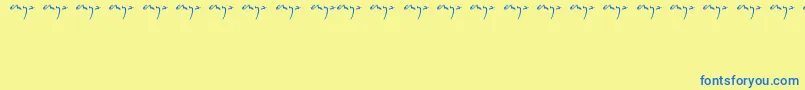 Enyalogo-Schriftart – Blaue Schriften auf gelbem Hintergrund