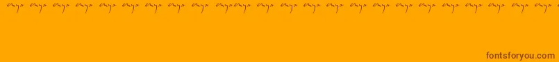 フォントEnyalogo – オレンジの背景に茶色のフォント