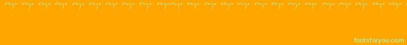 Enyalogo-Schriftart – Grüne Schriften auf orangefarbenem Hintergrund