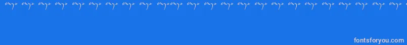 フォントEnyalogo – ピンクの文字、青い背景
