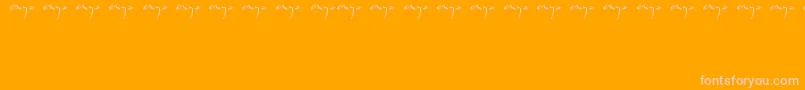Enyalogo-fontti – vaaleanpunaiset fontit oranssilla taustalla