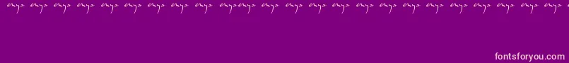Enyalogo-fontti – vaaleanpunaiset fontit violetilla taustalla