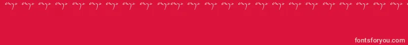 Enyalogo-fontti – vaaleanpunaiset fontit punaisella taustalla