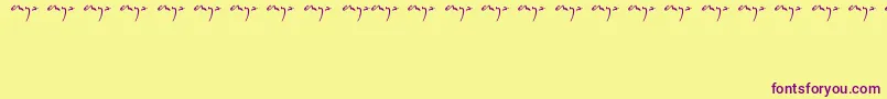 Enyalogo-Schriftart – Violette Schriften auf gelbem Hintergrund