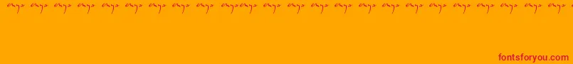 Enyalogo-Schriftart – Rote Schriften auf orangefarbenem Hintergrund