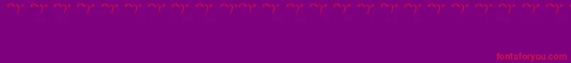 Fonte Enyalogo – fontes vermelhas em um fundo violeta