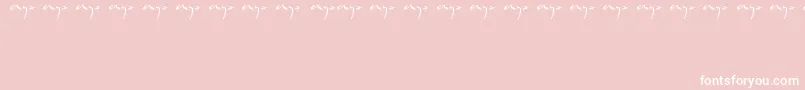 Enyalogo-fontti – valkoiset fontit vaaleanpunaisella taustalla