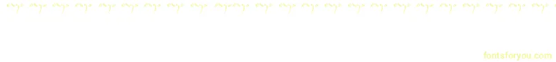 フォントEnyalogo – 白い背景に黄色の文字