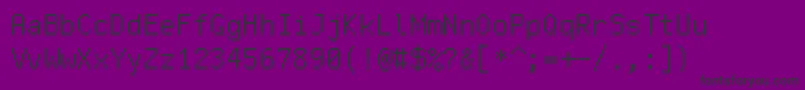Freepixel-Schriftart – Schwarze Schriften auf violettem Hintergrund