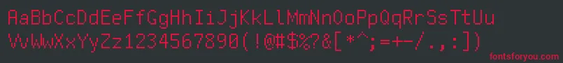 Freepixel Font – Red Fonts on Black Background