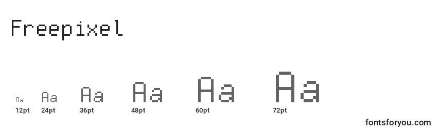 Freepixel Font Sizes