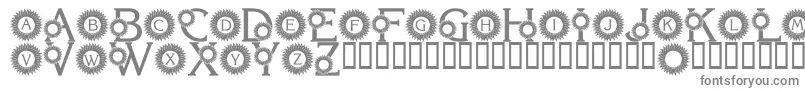 LmsYouAreMySunshine-fontti – harmaat kirjasimet valkoisella taustalla