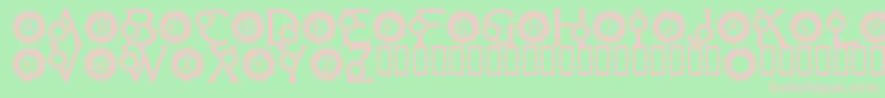 LmsYouAreMySunshine-fontti – vaaleanpunaiset fontit vihreällä taustalla