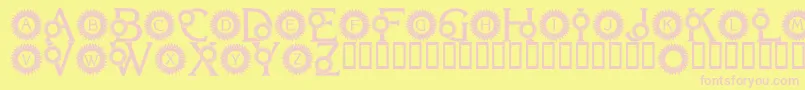 フォントLmsYouAreMySunshine – ピンクのフォント、黄色の背景