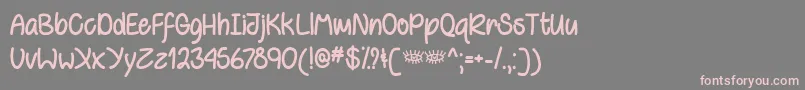 BehindVioletEyesTtf Font – Pink Fonts on Gray Background