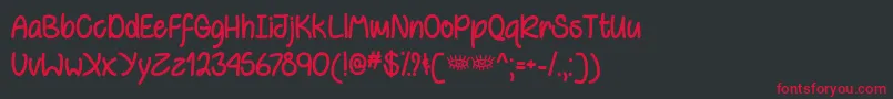 BehindVioletEyesTtf Font – Red Fonts on Black Background