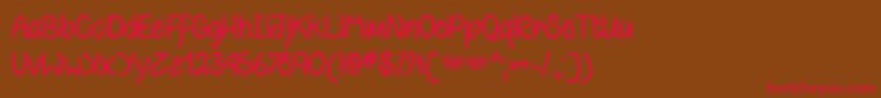BehindVioletEyesTtf Font – Red Fonts on Brown Background