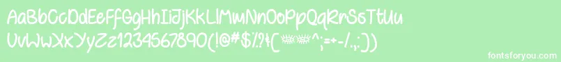 BehindVioletEyesTtf Font – White Fonts on Green Background