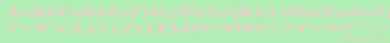 BatteredCooper Font – Pink Fonts on Green Background