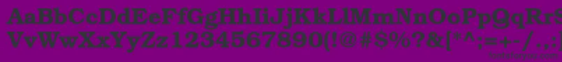 Czcionka BookmanstdDemi – czarne czcionki na fioletowym tle